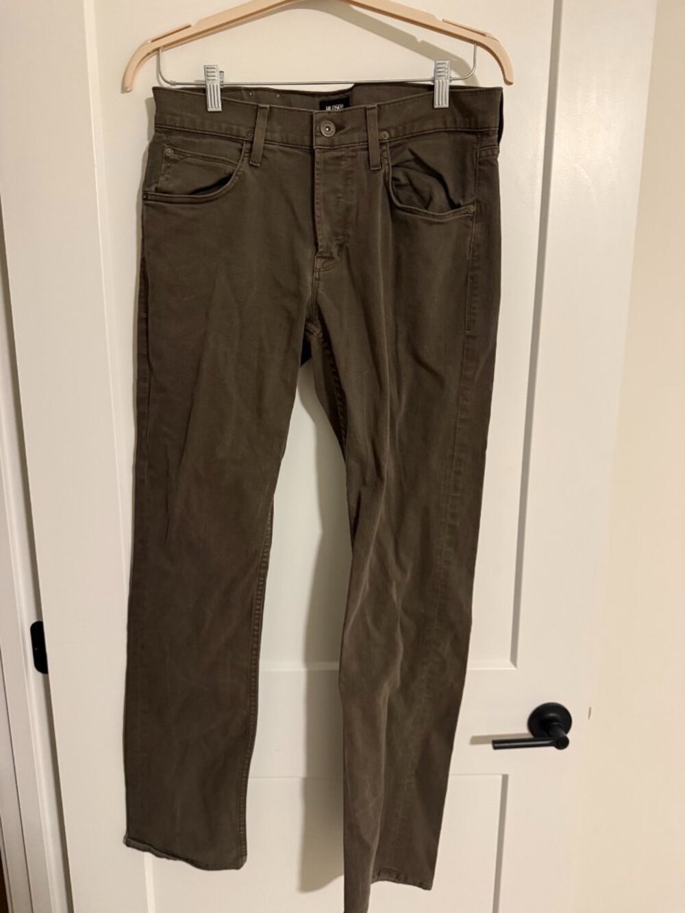 Hudson Byron Straight Gray Jeans Size 33